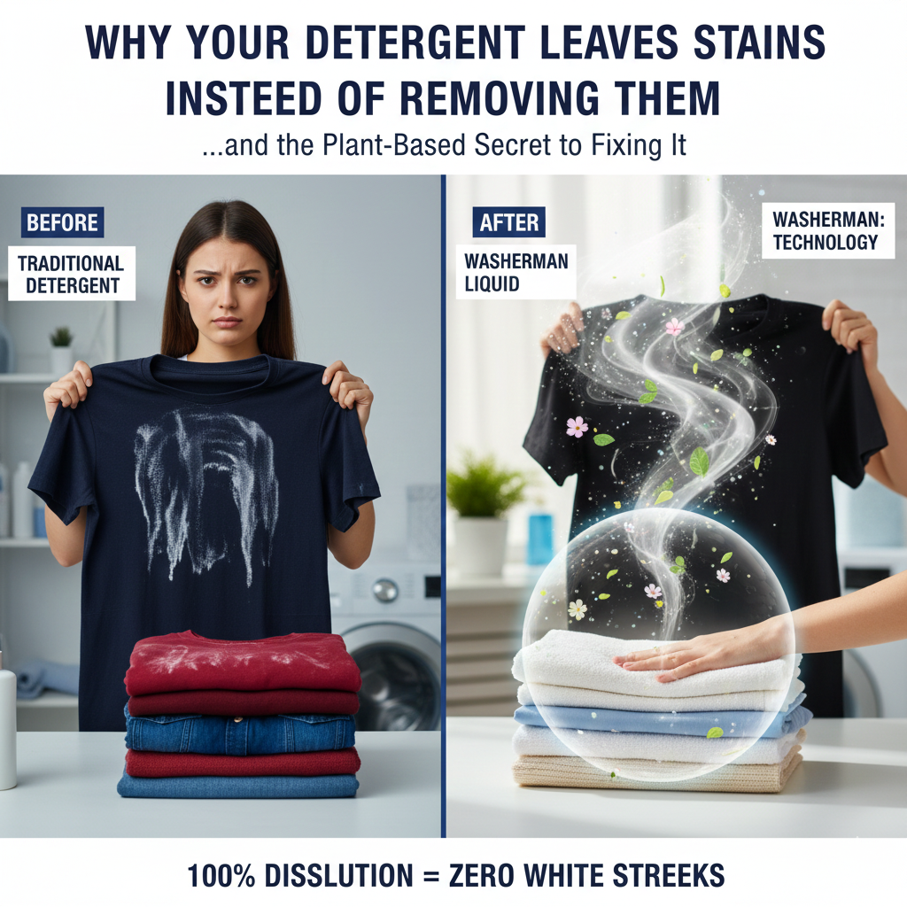 Enzyme & Plant-Based Liquid Detergent for Tough Stains | Washerman